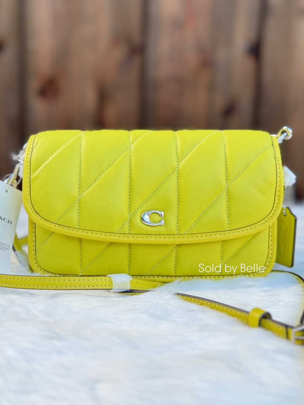 NWT Coach Hayden Light Green Quilted Pillow Crossbody